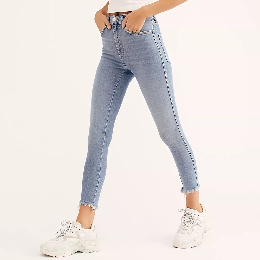 NWT Free People Raw Jeggings Sierra